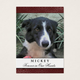 Photo commémorative de rouge foncé de carte