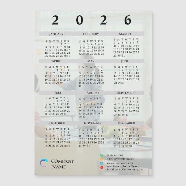 Photo Company Logo 2025 Calendar Corporate Gift  (Front)
