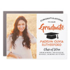 Photo Congrats Orange Black and White Graduation