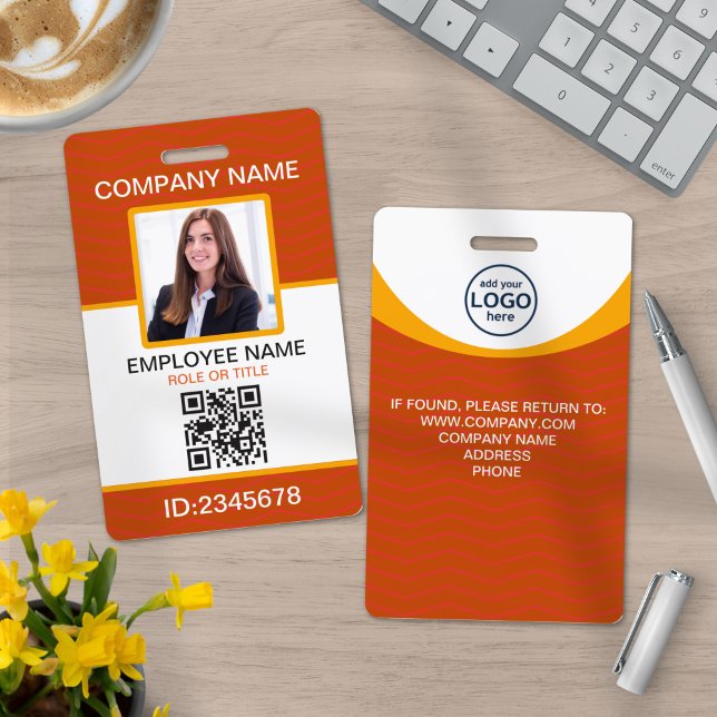 Photo Corporate Employee QR Code Orange Yellow Badge (Creator Uploaded)