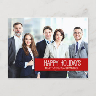 Photo Corporate Happy Holidays Postcards