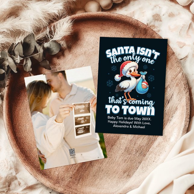 Photo Couple Christmas Pregnancy Announcement (Creator Uploaded)