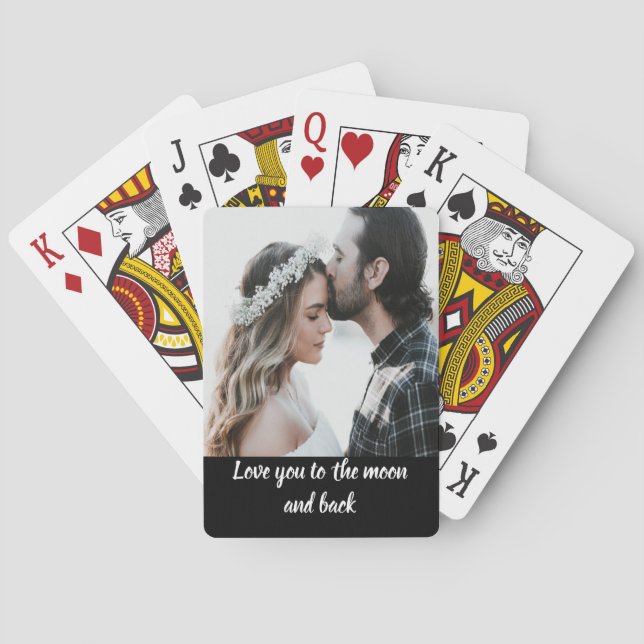 Photo Couple Love Modern Custom  Playing Cards (Back)