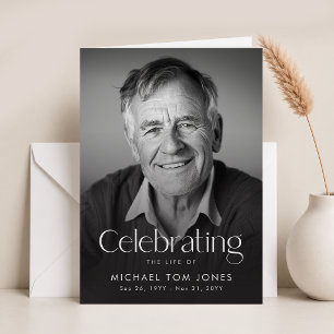 Photo Cover Folded Memorial Program