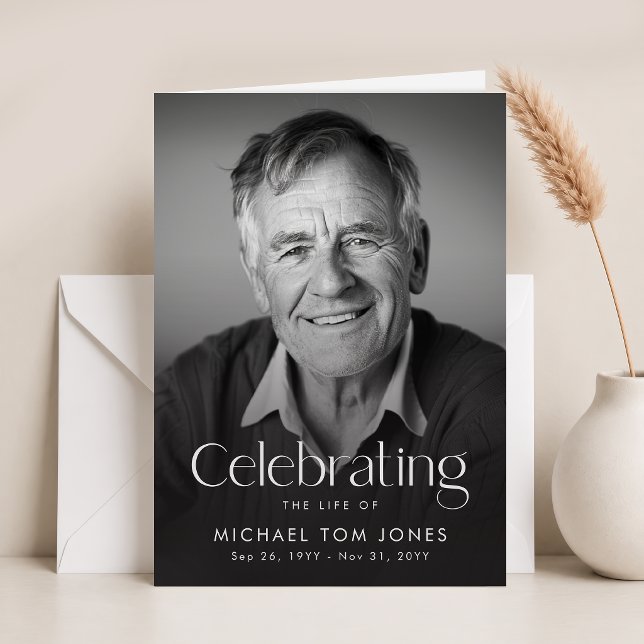 Photo Cover Folded Memorial Program (Creator Uploaded)