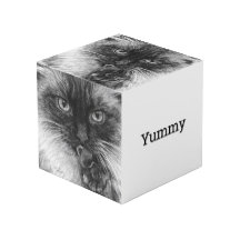 Cube de croquis au crayon de chat