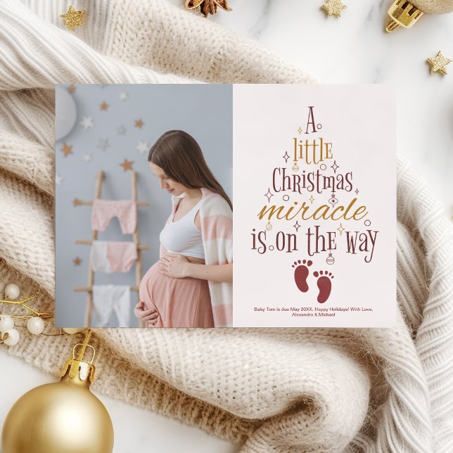 Photo Custom Christmas Pregnancy Announcement (Creator Uploaded)