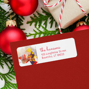 Photo Custom Holiday Return Address Labels