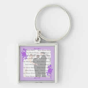 Photo Custom Square Silver Key Chain