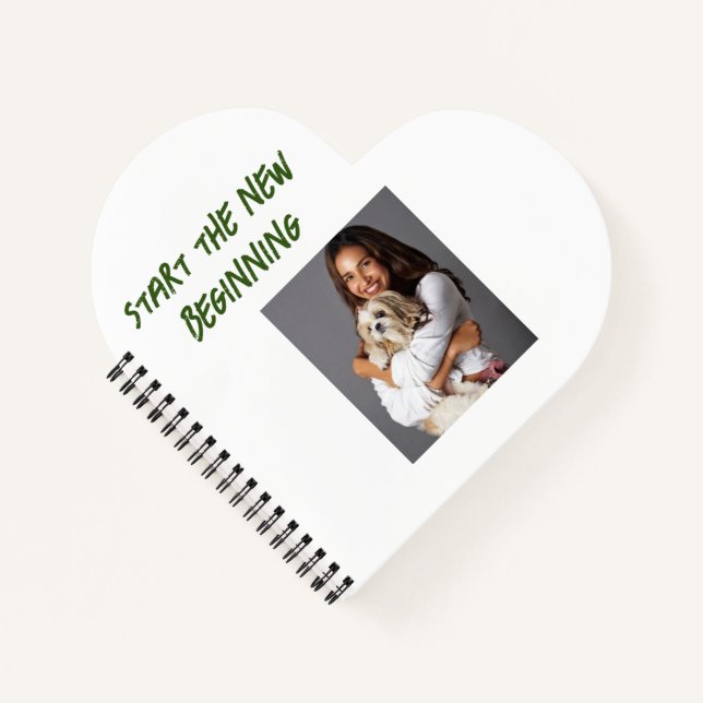  Photo customised- Start the New Beginning Notebook (Front)