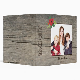 Photo Customisée Rustic Wood 3 Ring Classeur