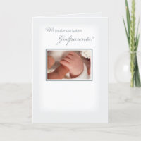 Photo Customizable Neutral Godparent Invitation