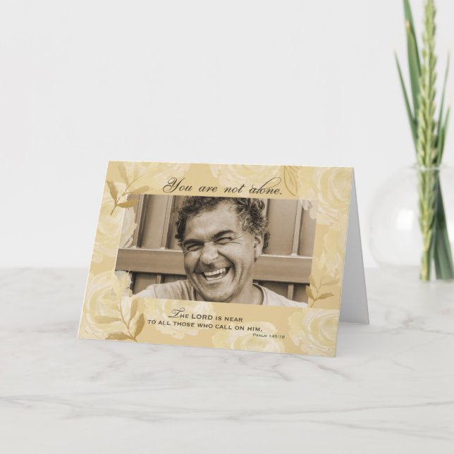 Photo Customizable Religious Anniversary of Death  Card (Front)