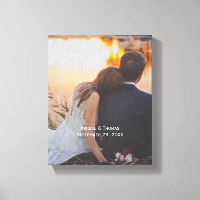 Photo Customize Personalize Wedding  Canvas Print (Front)