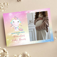 Photo Cute Unicorn Rainbow Baby Shower