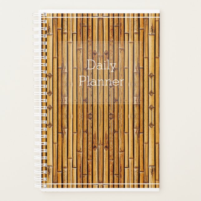 Photo Daily Planner dans une conception Bambou - H (Devant)