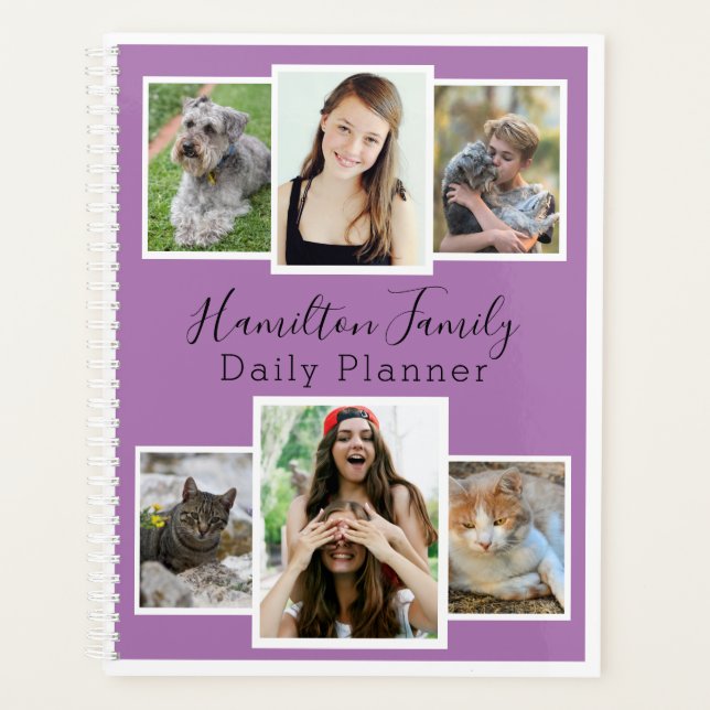 Photo Daily Planner - Plum violet HAMbWG (Devant)