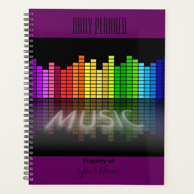 Photo Daily Planner Sound Bars Music Theme HAMbWG (Front)