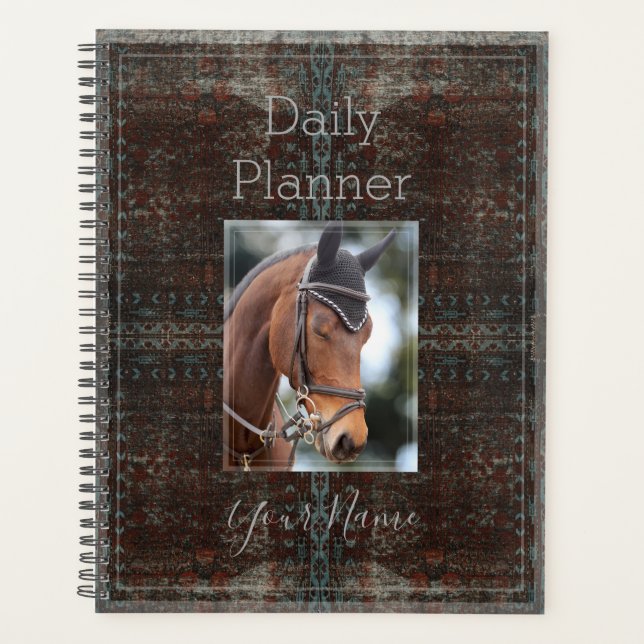 Photo Daily Planner with Rustic Look - HAMbWG (Front)