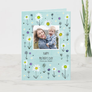 Photo   Daisy Pattern   Mother´s day Card