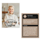 Photo d'anniversaire et carte de baseball grand-mè