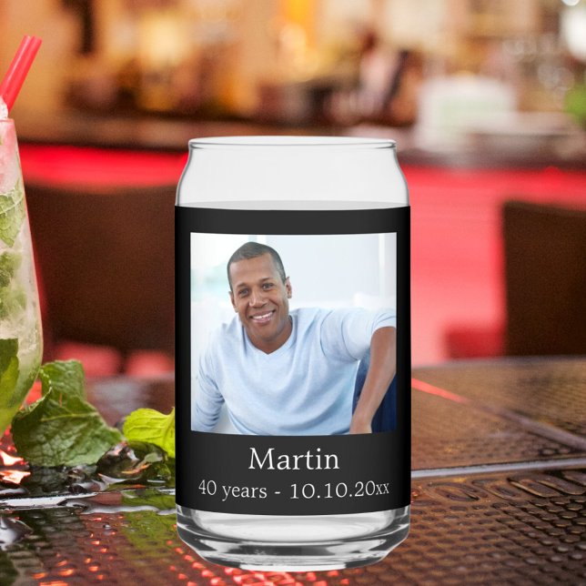 Photo d'anniversaire noir blanc (Créateur téléchargé)