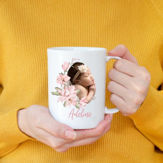 Photo de bébé né Collage Nouvelle Mug moderne (Créateur téléchargé)