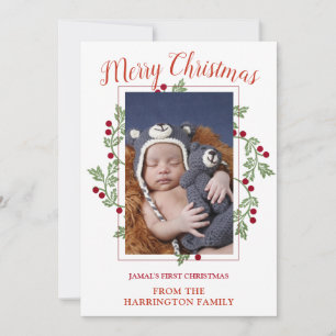 Photo de bébé personnalisée Carte de vacances de N
