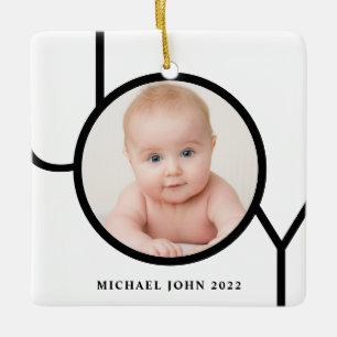 Photo de bébé personnalisée Ornement en céramique 