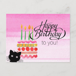 Photo de chat Bombe Bonne carte postale Anniversai