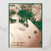 Photo de chat Texte de Noël Plier Pile Carte de vo