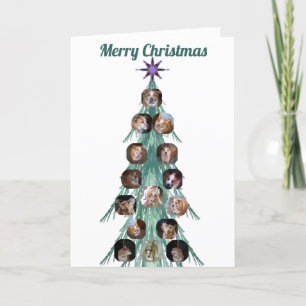 Photo de chien Arbre fractal Carte de vacances pli