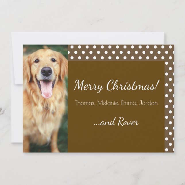 Photo de chien et nom de famille Carte de Noël Bro (Devant)
