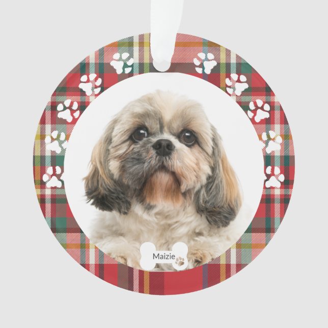 Photo de chien Shih Tzu pour Noël (devant)