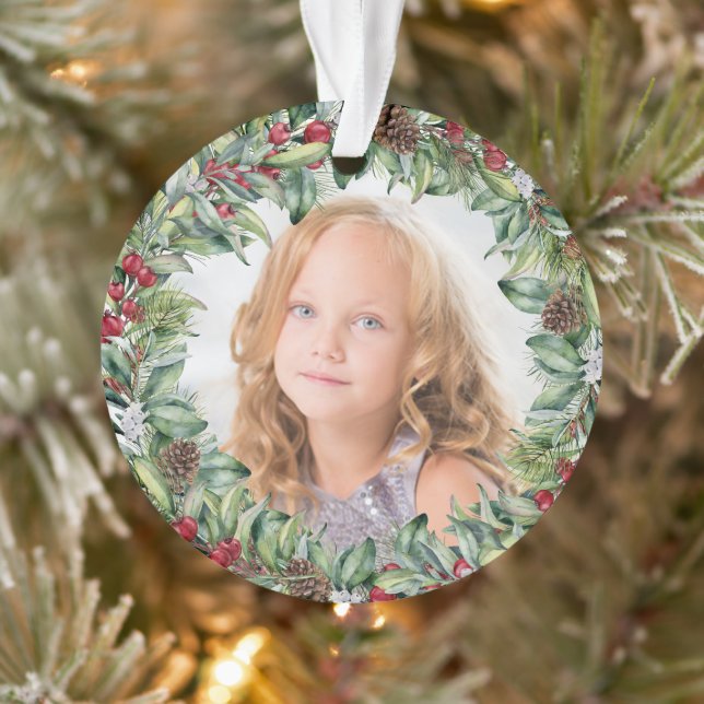Photo de couronne de Noël - double face (Arbre)
