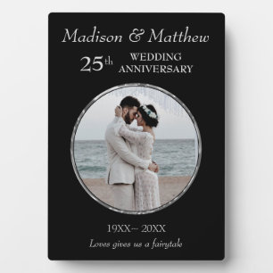 Photo de Custom Silver & Black Anniversary Plaque