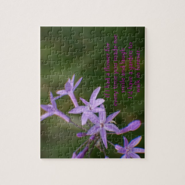 Photo de Dainty Purple Flowers créée comme puzzle (Vertical)