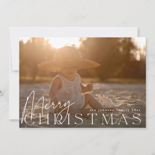 Photo de famille Carte photo de Noël le plus heure (Devant)