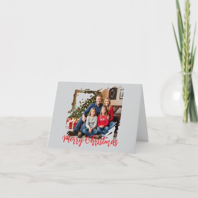 Photo de famille de Noël Personnaliser la carte de (Devant)