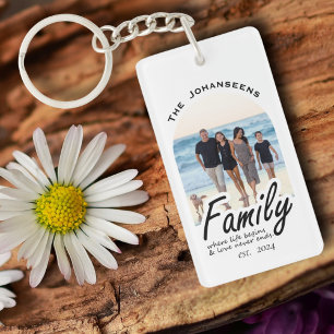 Photo de famille moderne Elégant Script Nom Keepsa