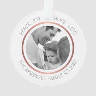 Photo de famille Noël Paix Joie Espoir Amour Moder
