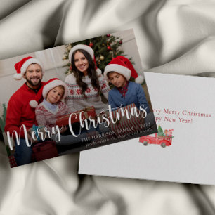 Photo de famille personnalisée Joyeux Noël Carte