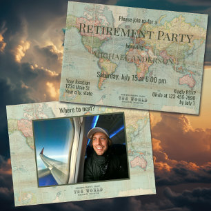 Photo de fête de retraite personnalisée sur carte
