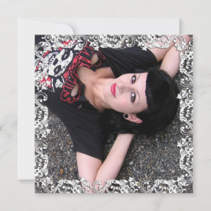 Photo de fille gothique, "I Love You" Carte fronti