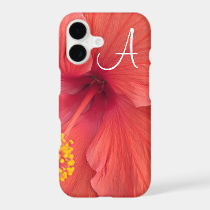 Photo de fleur d'hibiscus orange avec initiale bla