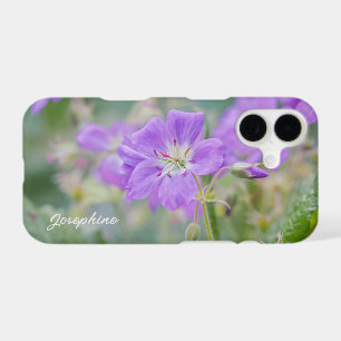 Photo de fleur sauvage violette Geranium avec nom