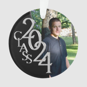 Photo de graduation noir et argent 2024