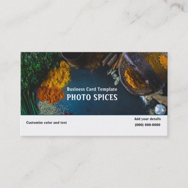 Photo de Herbs Spices Carte de visite (Devant)