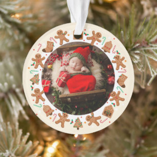 Photo de la couronne de pain d'épices Noël xmas