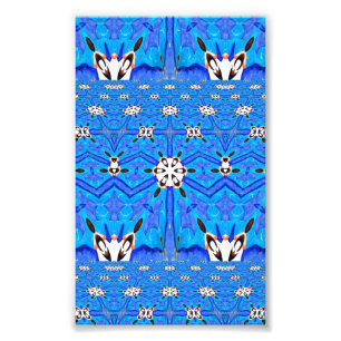 photo de la grille bleue géométrique